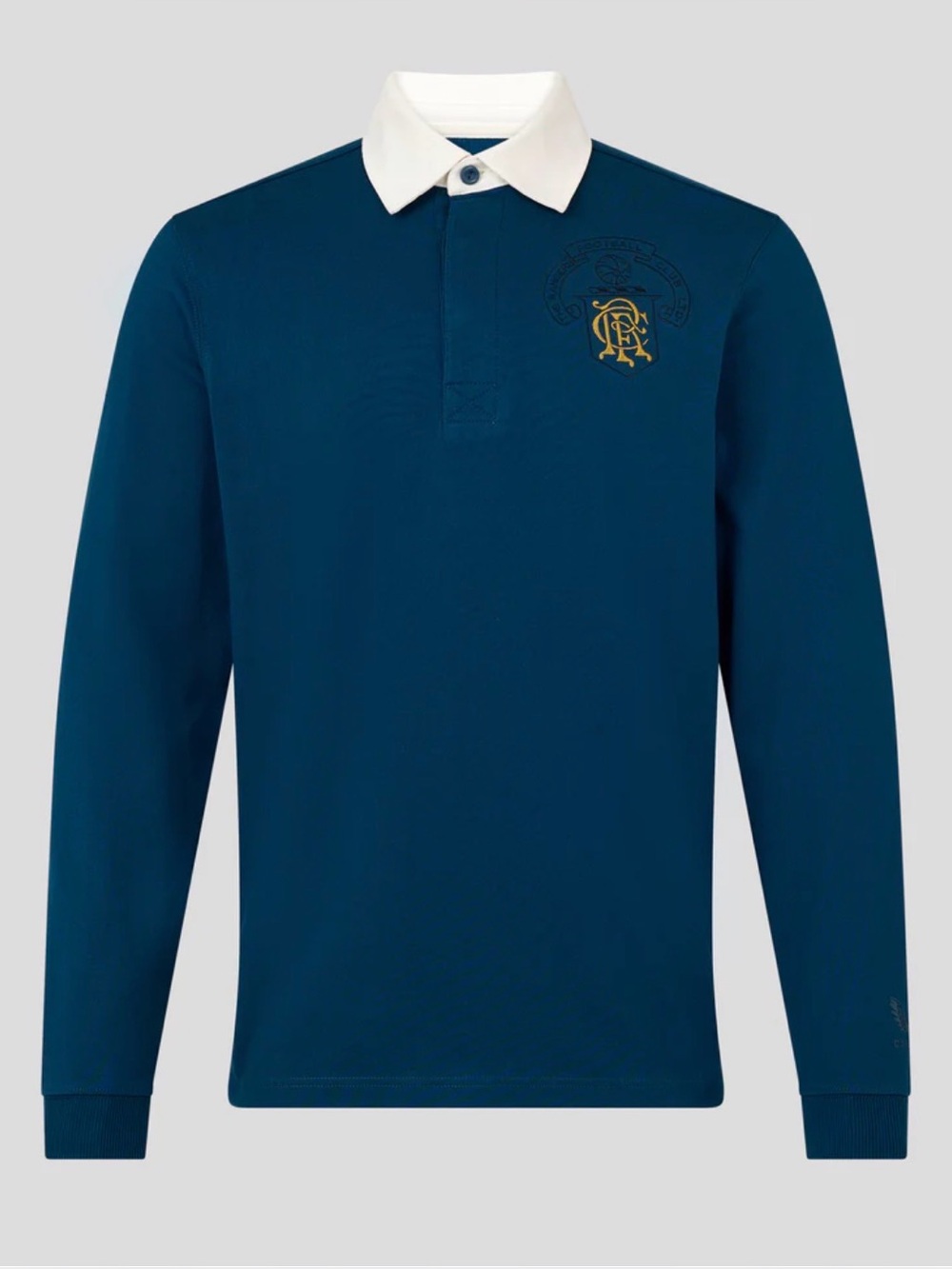 CASTORE Rangers FC IBROX 125 Heritage Polo - 24/25 Long-Sleeve Rugby Shirt in M